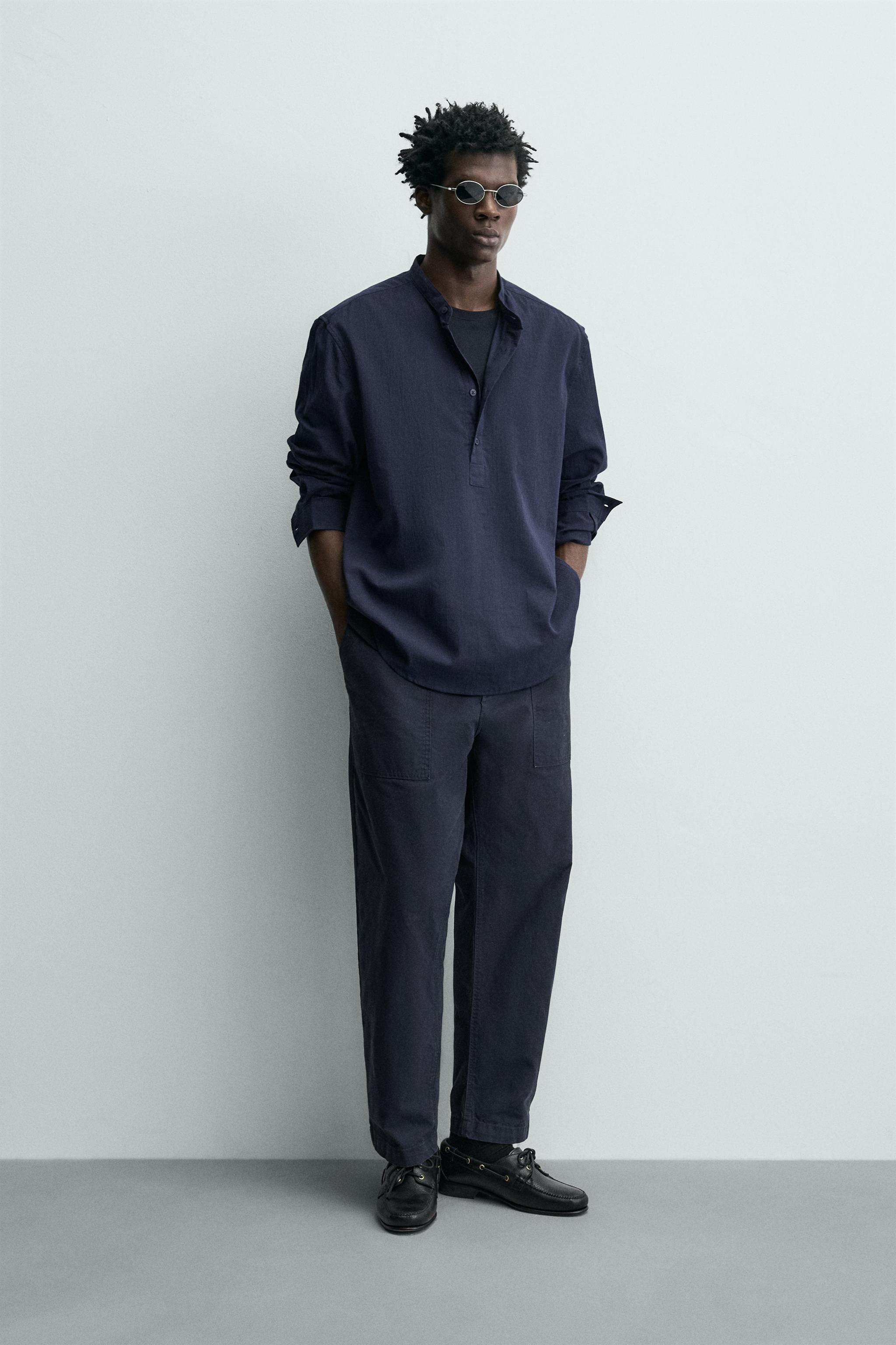 WRINKLE EFFECT POLO SHIRT